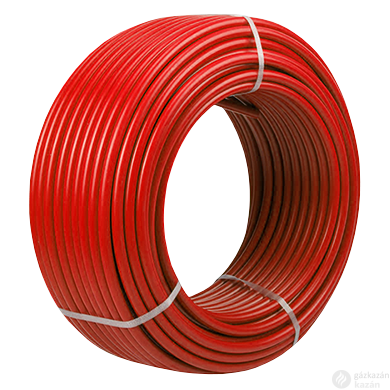 Everline Alupex előre szigetelt ötrétegű alubetétes műanyag cső 16x2 piros 50m/tekercs (víz, fűtés)